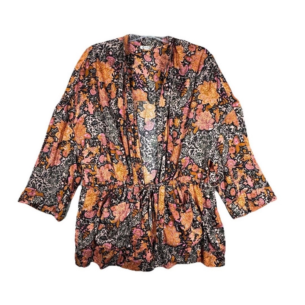 Free people Multicoloured floral print kimono and pants set